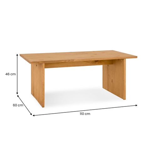 Table Basse Salto En Bois Massif - Finition Laquée