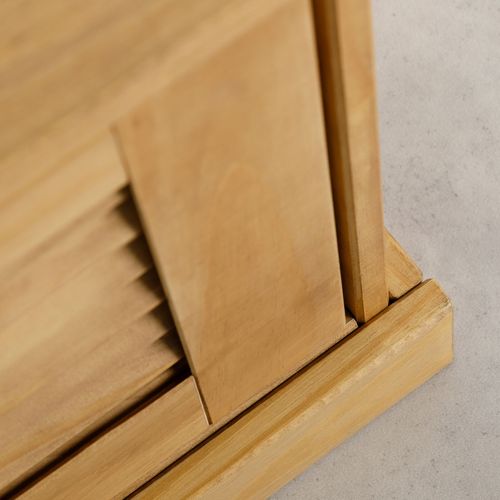 Meuble TV Veneta L 106 Cm, Bois Massif – Coloris Naturel