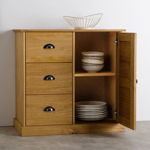Buffet Veneta L 78 Cm Bois Massif - Coloris Naturel