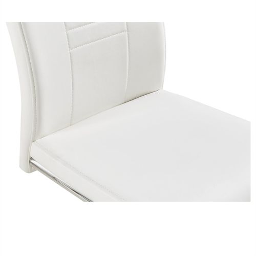 Lot De 4 Chaises Loano, En Synthétique Blanc