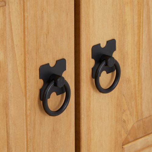 Meuble TV En Pin Salsa Style Mexicain, 2 Portes