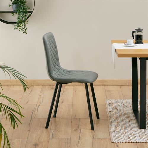 Lot De 4 Chaises Terni, En Tissu Suédine Vert