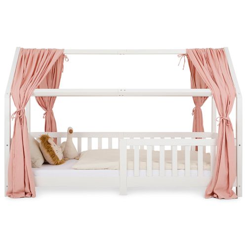 Lot De 2 Rideaux De Lit Nena, En Mousseline - Rose