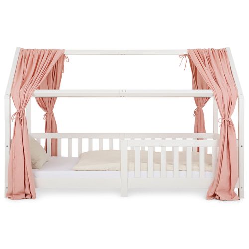 Lot De 2 Rideaux De Lit Nena, En Mousseline - Rose