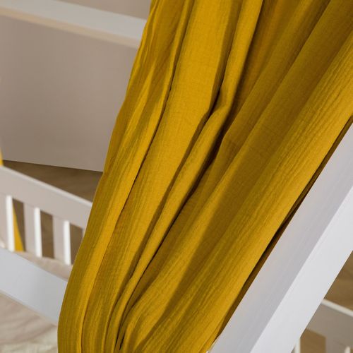 Lot De 2 Rideaux De Lit Nena, En Mousseline - Jaune