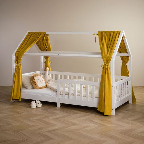 Lot De 2 Rideaux De Lit Nena, En Mousseline - Jaune