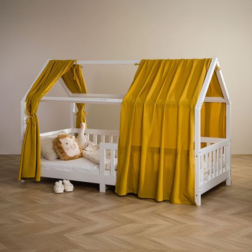 Lot De 2 Rideaux De Lit Nena, En Mousseline - Jaune