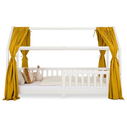 Lot De 2 Rideaux De Lit Nena, En Mousseline - Jaune