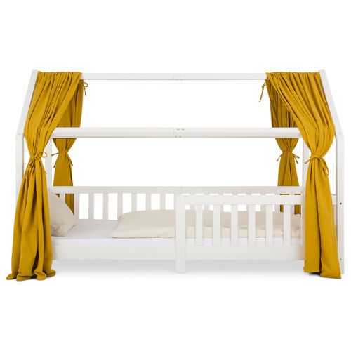 Lot De 2 Rideaux De Lit Nena, En Mousseline - Jaune