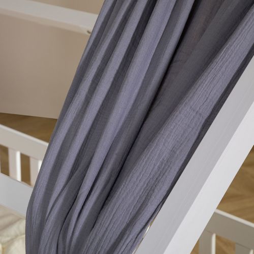 Lot De 2 Rideaux De Lit Nena, En Mousseline - Gris