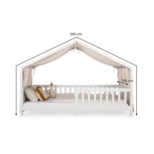 Rideau De Lit Lian, En Mousseline - Écru