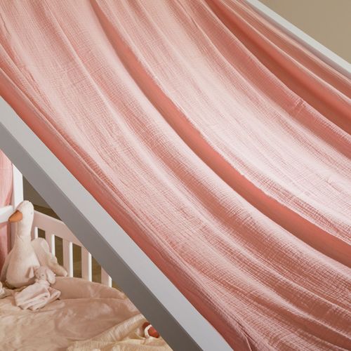 Rideau De Lit Lian, En Mousseline - Rose