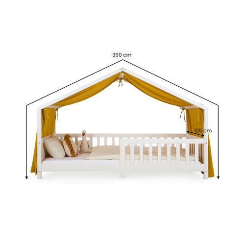 Rideau De Lit Lian, En Mousseline - Jaune