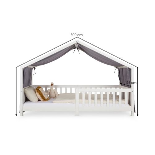 Rideau De Lit Lian, En Mousseline - Gris