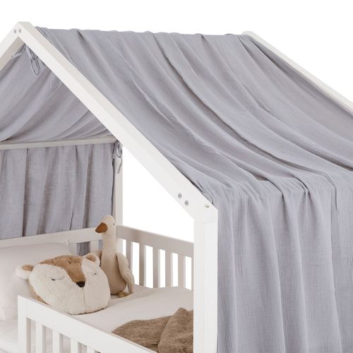 Rideau De Lit Lian, En Mousseline - Gris Clair