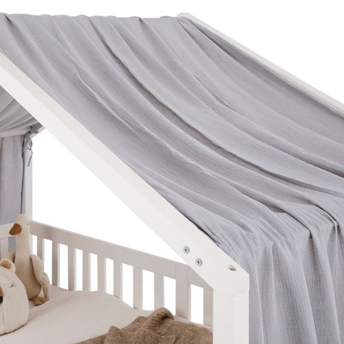 Rideau De Lit Lian, En Mousseline - Gris Clair