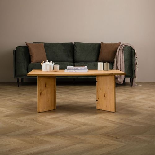 Table Basse Mesa, En Pin Massif - Finition Laquée