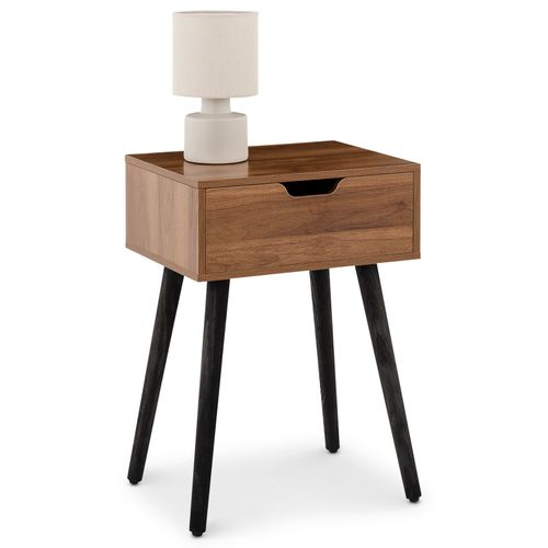 Table De Chevet Layla H 57 Cm 1 Tiroir - Coloris Noyer