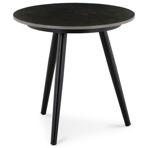 Table D’appoint Extérieur Rosalia Ronde - Noir Et Gris