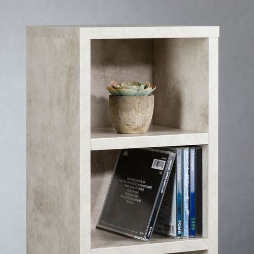 Bibliothèque Pour Cd Et Dvd Melodie, En Bois - Coloris Béton