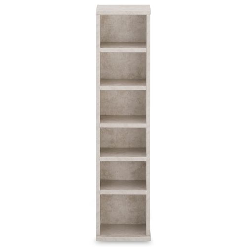 Bibliothèque Pour Cd Et Dvd Melodie, En Bois - Coloris Béton