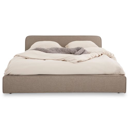 Lit Double Belarti 140 X 190 Cm, Revêtement En Tissu - Grège