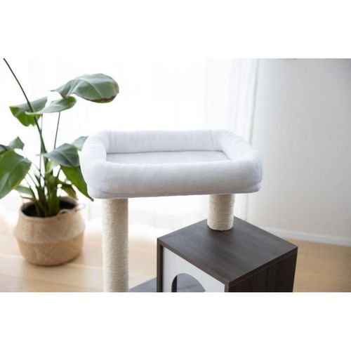 Arbre à Chat - 48x44x86cm - Flair - Blanc/gris - Sisal