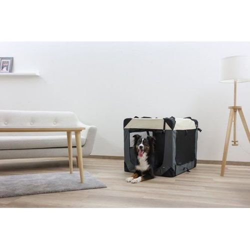 Box De Transport - Kerbl - Journey- 70 X 52 X 52 Cm - Gris / Beige