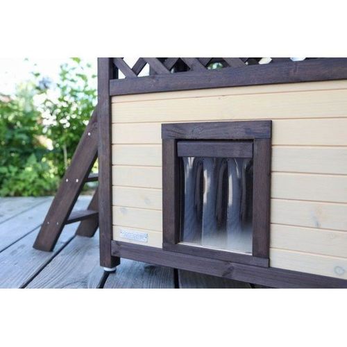 Maison Pour Chat Extérieure - 88x57x77 Cm - 4-seasons Deluxe - Espace Intérieur Isolé Thermiquement