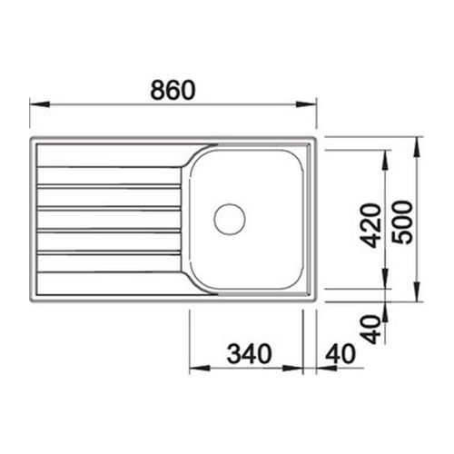 Evier Inox Blanco Livit 45 S Salto 1 Bac