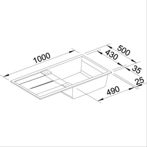 Evier à Encastrer 60cm Manuel Tartufo Avec Siphon - 517361