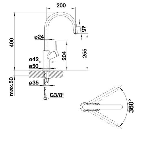 Robinet Blanco Carena Chromé