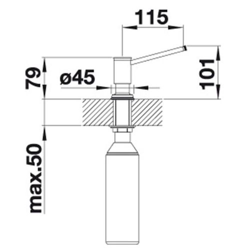 Distributeur De Savon Xxl Blanco Livia Chromé