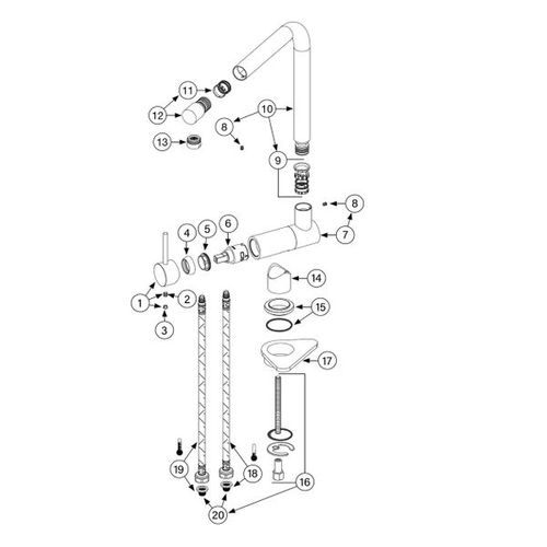 Robinet Rabattable Blanco Laressa-f Chromé Levier À Gauche