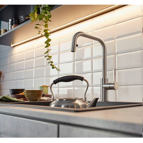 Mitigeur Évier Avec Douchette Inox Brossé - 526614