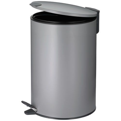 Poubelle 12l Mats 38cm Metal*gris Clair*n - 10640