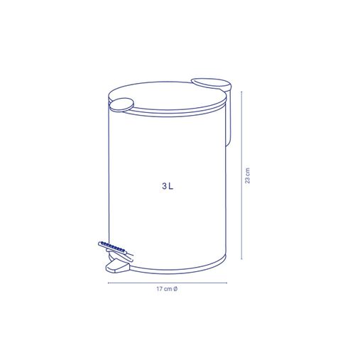 Poubelle à Pédale 3l - 23615
