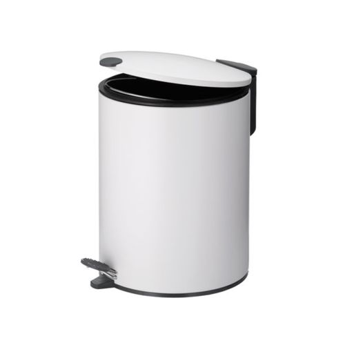 Poubelle à Pédale 5l Blanc - 23701