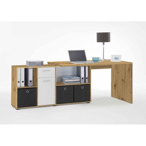 Bureau D'angle Réversible "oxela" 135cm Chêne