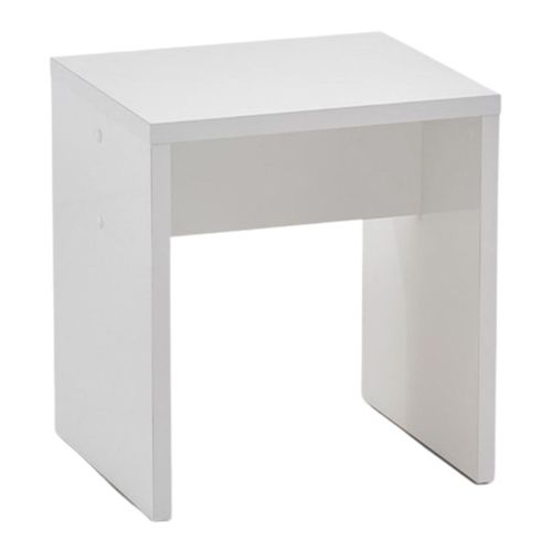 Tabouret Design "noble" 44cm Blanc Brillant