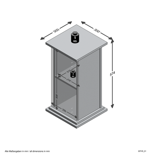 Étagère 2 Niveaux Vintage "wyon" 57cm Chêne