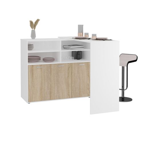 Buffet Multifonctionnel Et Table De Bar - L124 Cm