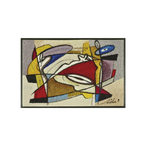 Paillasson 50x75 Tissé Motif Abstrait Steady Multicolore