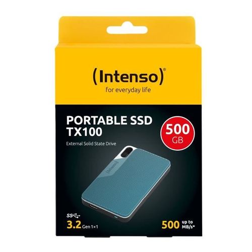 Disque Dur Interne - Tx100 - 500 Go - Portable Ssd - Couleur Bleu
