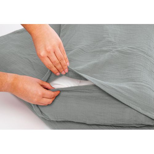 Linge De Lit En Mousseline Pour Lits Bébé, Gris, à 2 Éléments