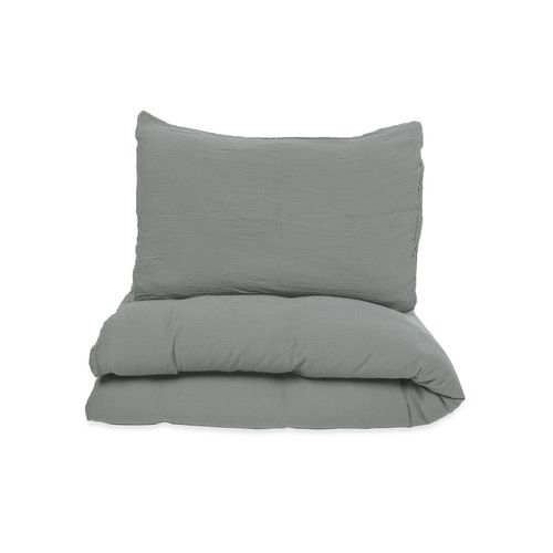 Linge De Lit En Mousseline Pour Lits Bébé, Gris, à 2 Éléments