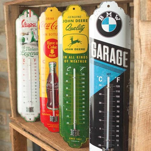 Thermomètre En Métal Pub 28 X 6.5 Cm Bmw - Garage