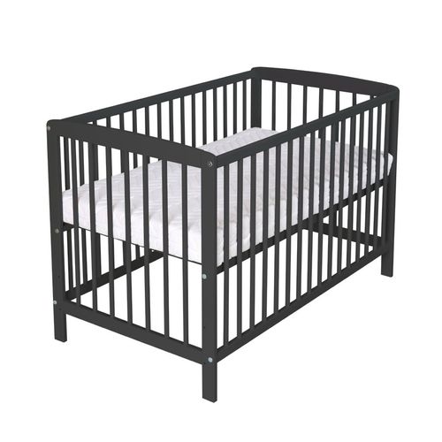 Lit Enfant à Barreaux Felix Bois Noir 60x120 Cm