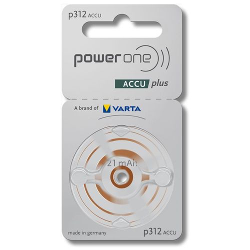 Accus Rechargeables Powerone 312 Pour Aide Auditive (pack De 2)