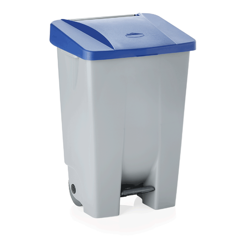 Poubelle à Pédale En Polypropylène 80 L Bleu L 410 Mm L 500 Mm H 740 Mm -